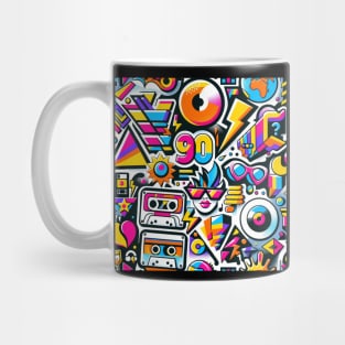 Retro 90s Vibe - Vintage Style Fashion Tee Mug